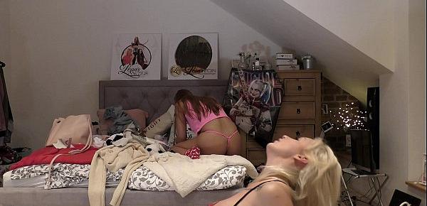  See through Leggings, Pasties on Revealing Tits, Funny and Sexy Leon`s Angels are at home with the tiniest thongs, Daisy, Lucy and Sylvia Once again try on haul